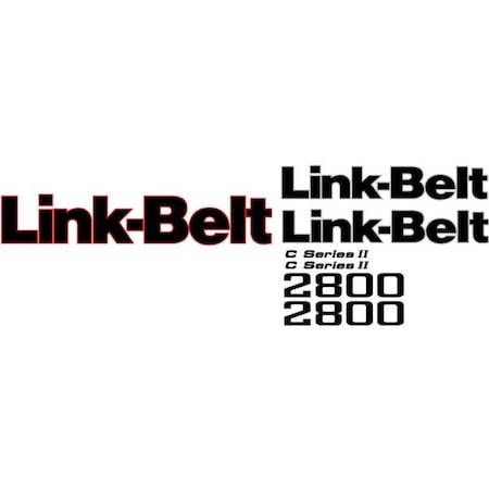 Aftermarket LinkBelt 2800 NS Excavator Decal Set without Stripe LB2800NSDECALSET